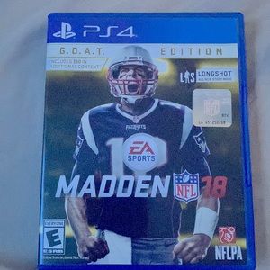 NFL Madden 18 PlayStation 4 Game Goat Edition